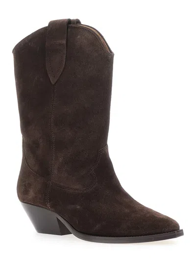 Isabel Marant Ankle Boots In Luxurious Calf Velvet Leather With Sleek Design And Quality Finish