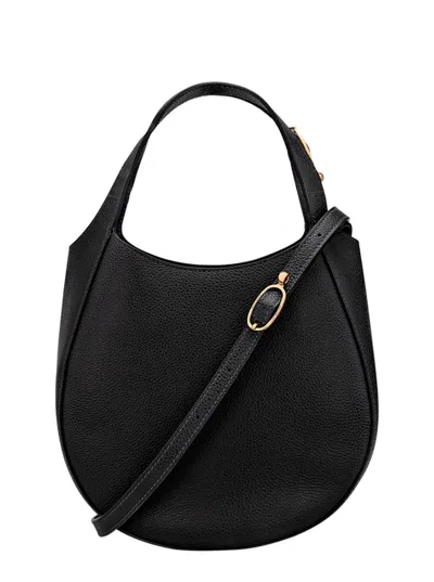 Longchamp 'le Foulonné Black Small Handbag With Logo Lettering On The Front And Adjustable And Removable Shoul In Black