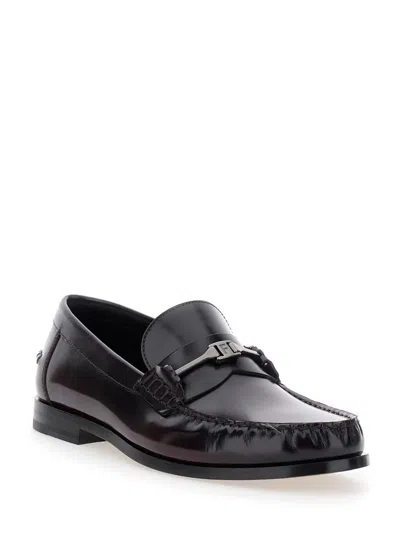 Ferragamo Black Leather Loafers