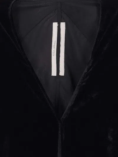 Rick Owens Velvet Sleeveless Floor-length Dress In Black