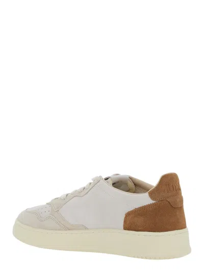 Autry Classic Low-top Sneakers With Perforated Detailing In Neutral