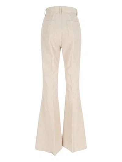Rick Owens Bootcut Pants In Neutral