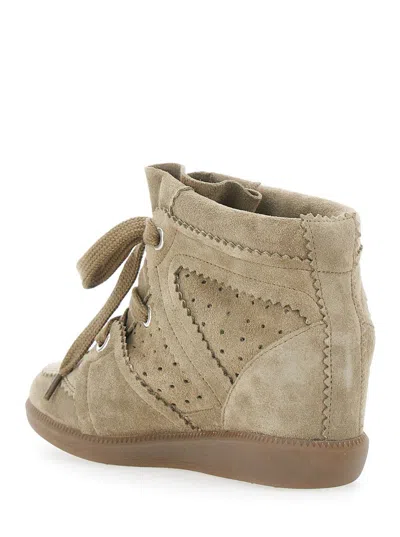 Isabel Marant Bobby Lace-up Wedge Sneakers In Green