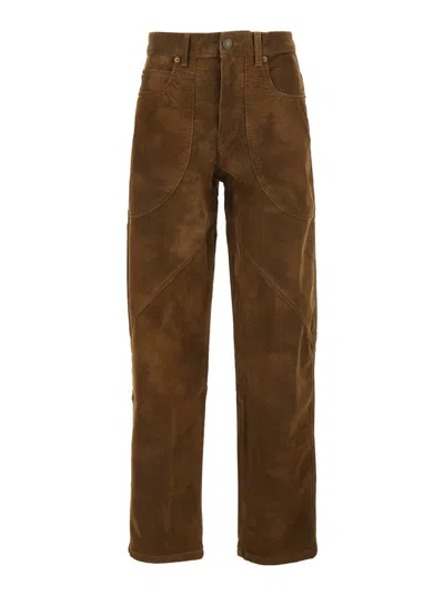 Isabel Marant Étoile Wide Leather Effect Trousers With Multiple Pockets