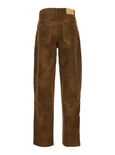 Isabel Marant Étoile Wide Leather Effect Trousers With Multiple Pockets