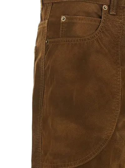 Isabel Marant Étoile Wide Leather Effect Trousers With Multiple Pockets