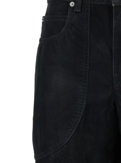Isabel Marant Étoile Relaxed-fit High Waist Pants With Textured Surface In Black