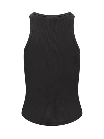 Courrèges Buckle 90s Rib Tank Top In Black