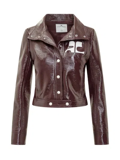Courrèges Courreges Reedition Reedition Vinyl Jkt In Brown