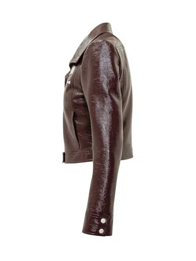 Courrèges Courreges Reedition Reedition Vinyl Jkt In Brown