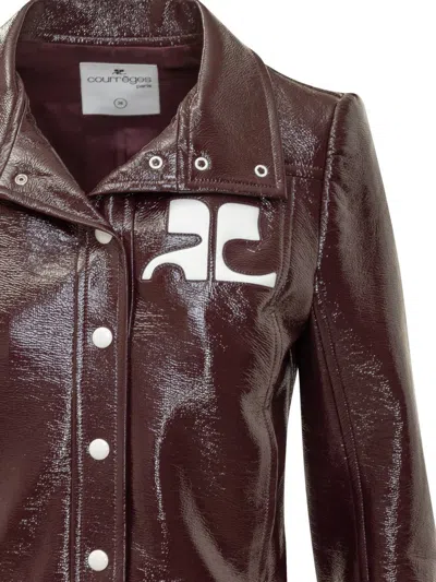 Courrèges Courreges Reedition Reedition Vinyl Jkt In Brown