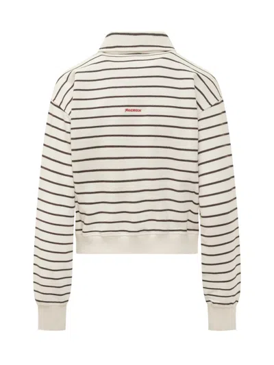 Jw Anderson White Polo Sweatshirt In Neutral