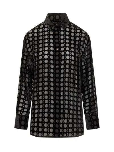 Ferragamo Long Sleeve Shirt In Black
