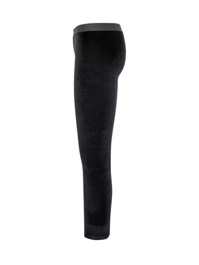 Tom Ford Stretch Lustrous Velour Signature Leggings Trousers Black