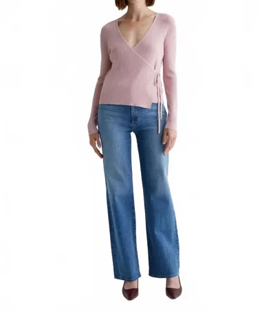 Ag Yukiko Wrap Top In Mauve Mist In Pink