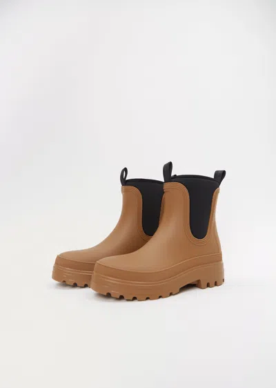Sofie D'hoore Elastic-panel Round-toe Boots In Brown