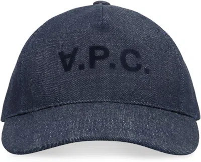 Apc A.p.c. Eden Denim Baseball Cap Men In Blue