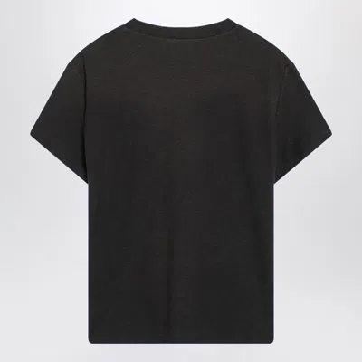 Acne Studios Faded Black Cotton T-shirt With Logo Women