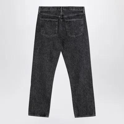 Agolde Washed-effect Grey Jeans In Black