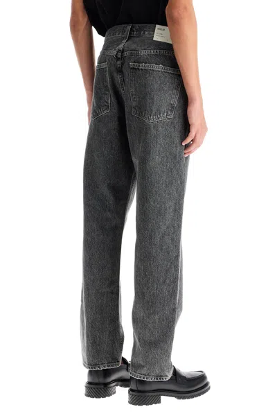 Agolde Washed-effect Grey Jeans In Black