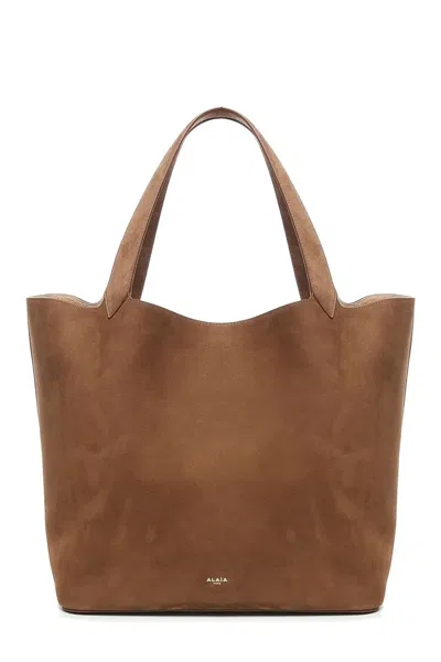 Alaïa Alaia Le Cabas Brown Nubuck Tote Bag