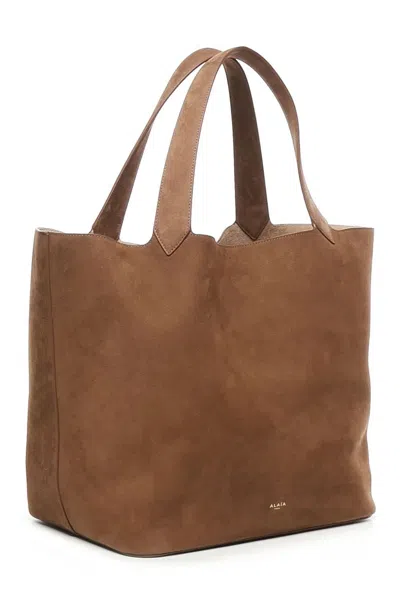 Alaïa Alaia Le Cabas Brown Nubuck Tote Bag