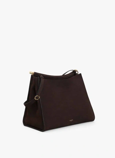 Alaïa Alaia Le Click Brown Nubuck Square Bag