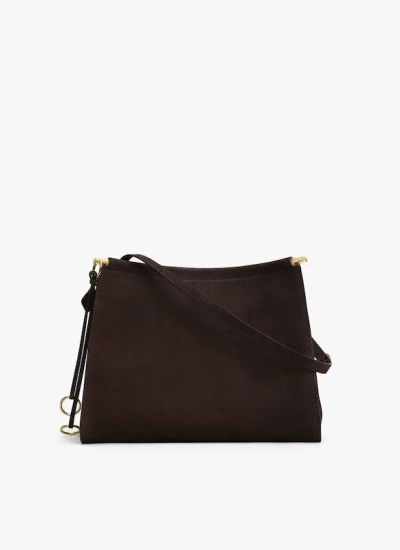 Alaïa Alaia Le Click Brown Nubuck Square Bag