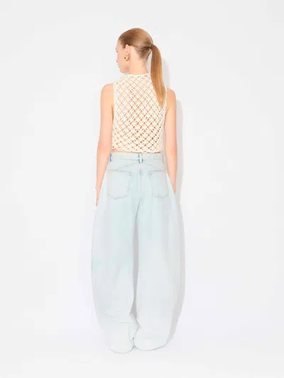 Alaïa Alaia White Knotted Sleeveless Tank Top Women In White