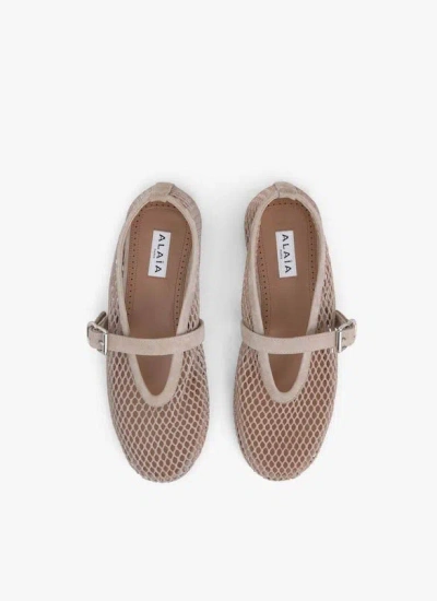 Alaïa Alaia Red Ballerina With Beige Buckle And Strap