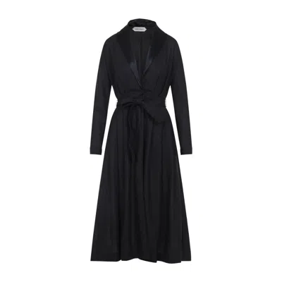 Alberta Ferretti Alberta Ferreti Virgin Wool Midi Dress In Black