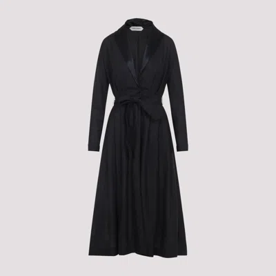 Alberta Ferretti Alberta Ferreti Virgin Wool Midi Dress In Black