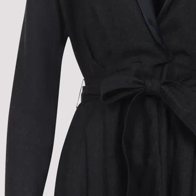 Alberta Ferretti Alberta Ferreti Virgin Wool Midi Dress In Black