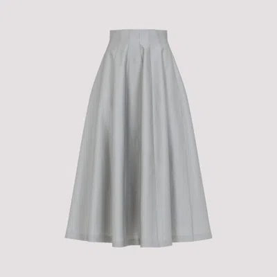 Alberta Ferretti Alberta Ferreti Virgin Wool Midi Skirt In Gray