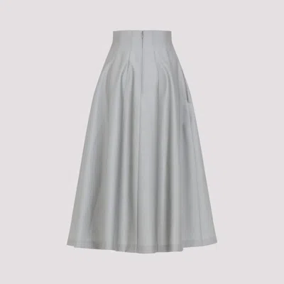 Alberta Ferretti Alberta Ferreti Virgin Wool Midi Skirt In Gray