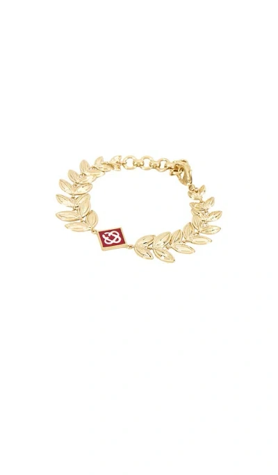 Casablanca Laurel Leaf Bracelet In Gold