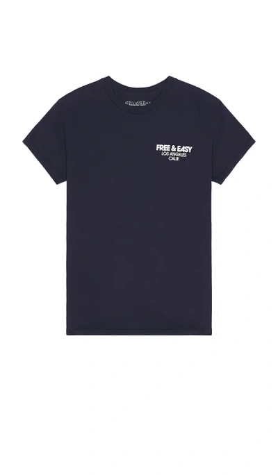 Free And Easy The Motto Tee In Blue