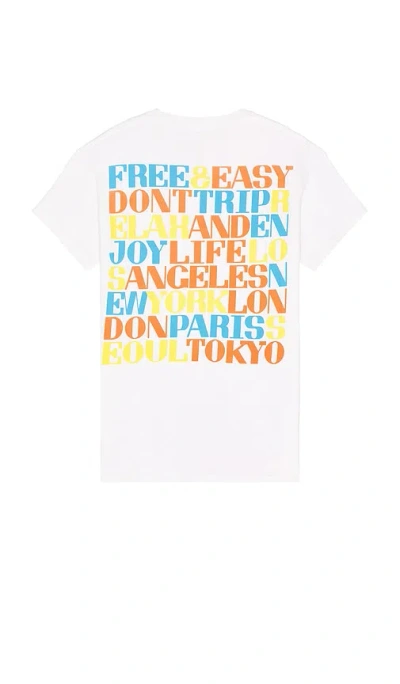 Free And Easy Cities Tee In White