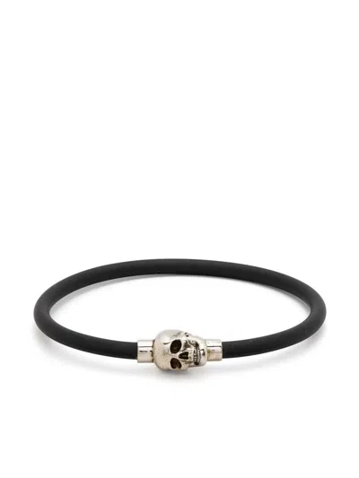 Alexander Mcqueen Alexander Mc Queen Skull Rubber Bracelet In Black