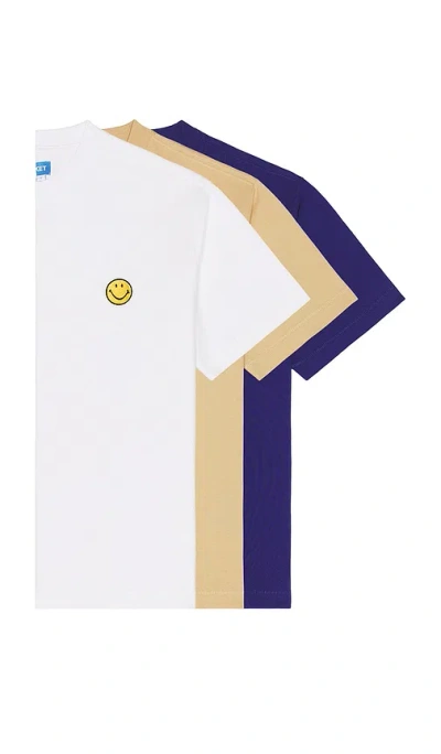 Market Smiley Badge Tee 3 Pack In Multi