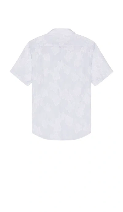 Vince Fil Coupe Regular Fit Short Sleeve Shirt In White