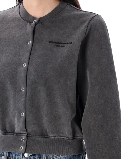 Alexander Wang Charcoal Cotton Cardigan