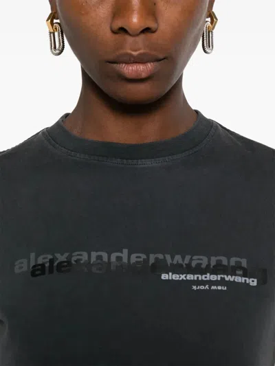 Alexander Wang T-shirt With Logo In Black