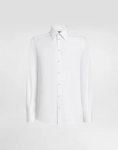 Dolce & Gabbana Cotton Poplin Button-up Shirt In White