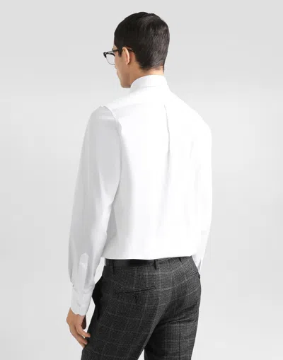 Dolce & Gabbana Cotton Poplin Button-up Shirt In White