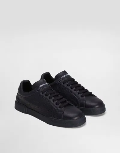 Dolce & Gabbana Portofino Light Strobel Sneakers In Calfskin