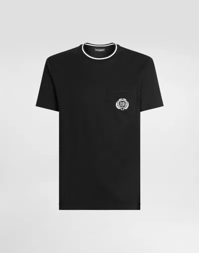 Dolce & Gabbana Pocket T-shirt In Black