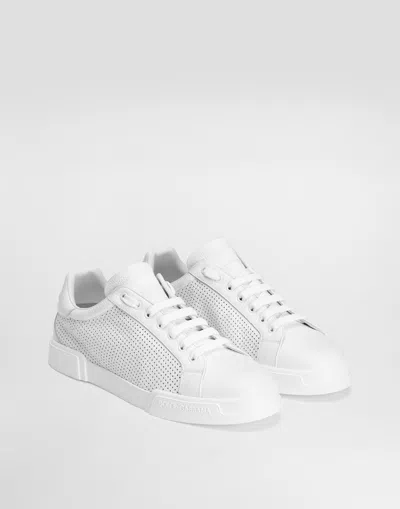 Dolce & Gabbana Portofino Light Strobel Sneakers In Calfskin