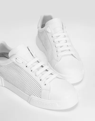 Dolce & Gabbana Portofino Light Strobel Sneakers In Calfskin