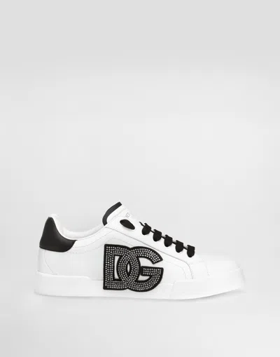 Dolce & Gabbana Portofino Rhinestone-embellished Logo Sneakers